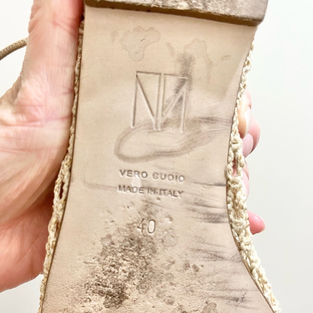 Tamara Mellon Next Step Woven Ankle Wrap Ballet Flats in Natural, EU 40 (US 10) - Picture 11 of 15